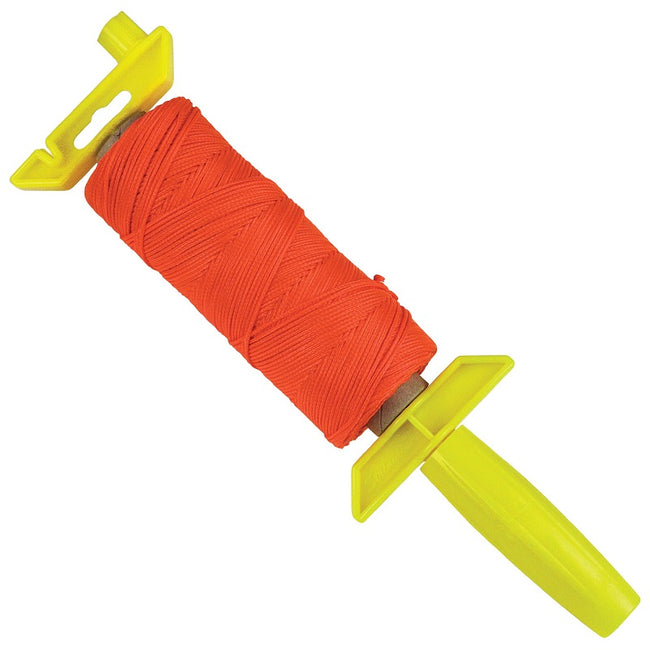 Fluorescent Orange Braided Nylon Mason's Line - 500' on EZ-Winder BC346W