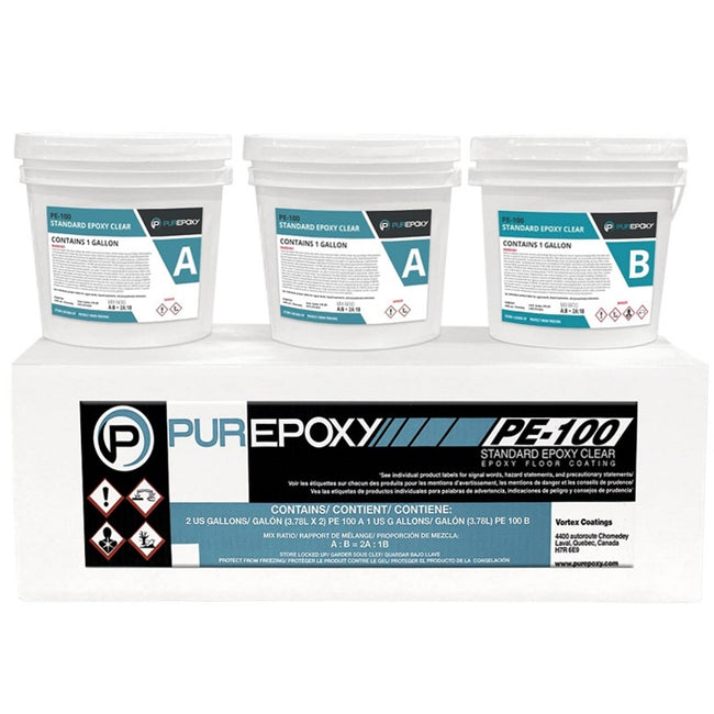 Epoxy Base Coat - Standard Transparent 100% Solids (3 Gallon Kit) (PE-100)
