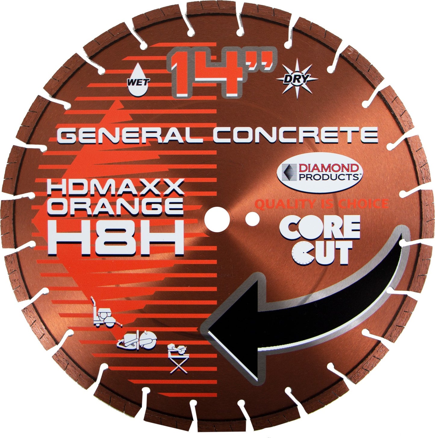 Blade 14" x .125 HD Maxx Orange (H10) Diamond Blade