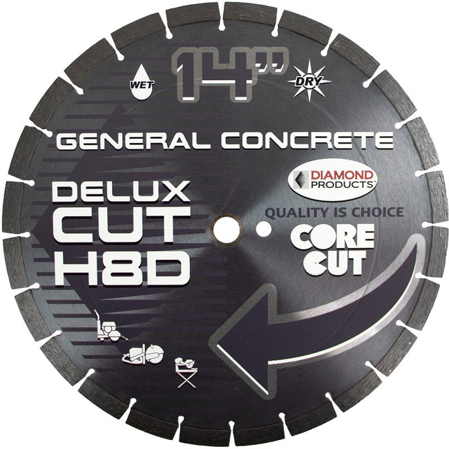 Concrete Blade - 14" x .125 x unv Arbor High Speed H8D Delux-Cut (70499)