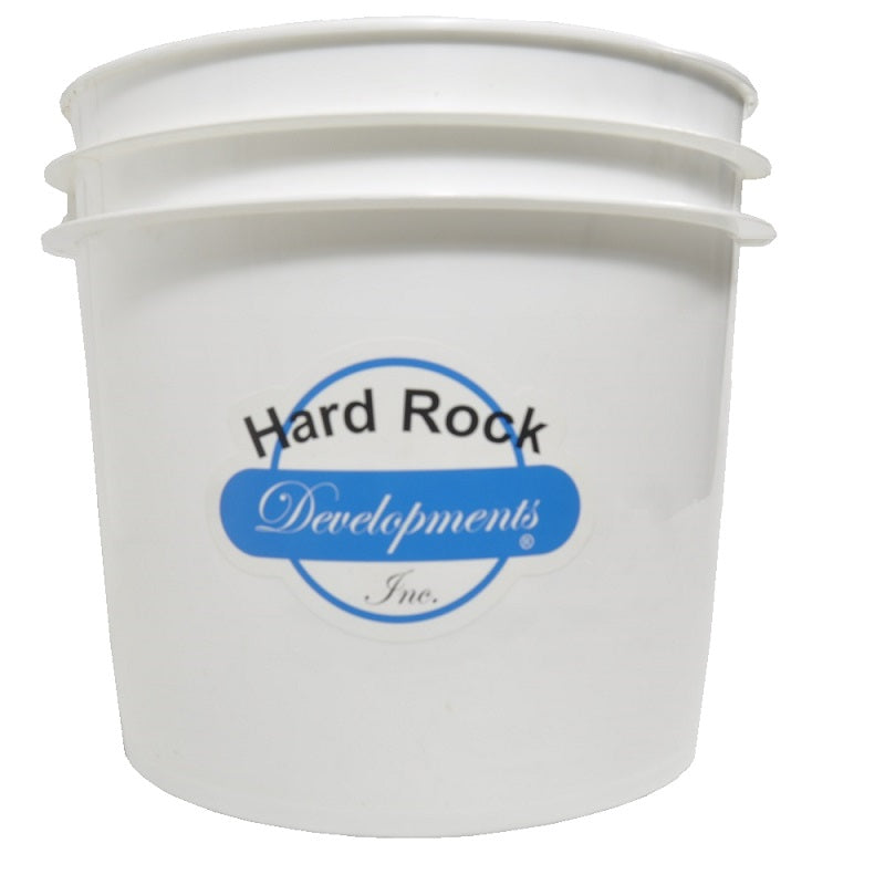 White Pail with Plastic Handle
