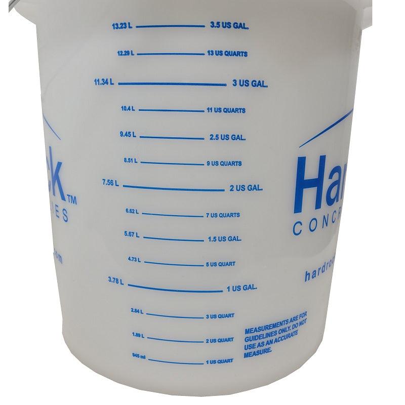 White Pail with Metal Handle – Hard Rock Concrete Supplies