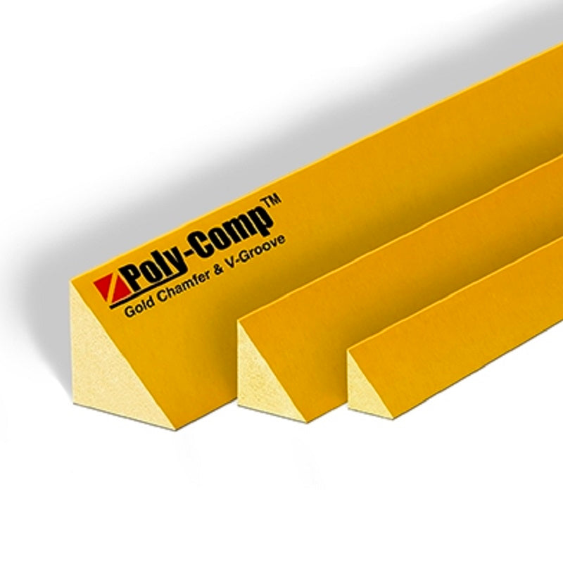 Poly-Comp Gold Plastic Chamfer 3/4" x 10' 1000LF Per Bundle